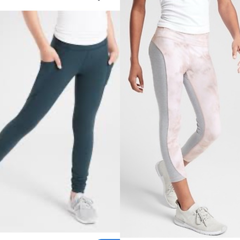 Lot Athleta girl stash your treasure and chit chat leggings